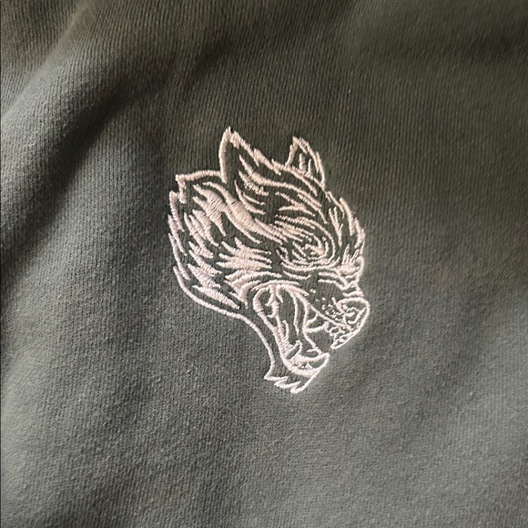 Darc sport Green crop Hoodie Embroidered - Picture 3 of 5